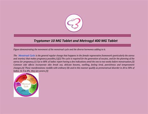 Tryptomer 10 MG Tablet and Metrogyl 400 MG Tablet by Elawoman - Issuu