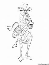 Marty The zebra To Madagascar coloring Page  Coloring Pages sketch template