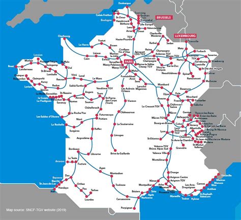 TGV Rail Map, by Provence Beyond