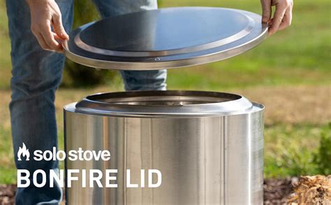 Solo Stove Bonfire Lid, 304 Stainless Steel for Bonfire Fire Pit Accessory, Used as Tabletop for ...