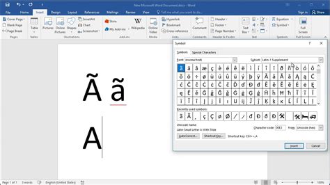 How to type Letter A with Tilde in Word - YouTube