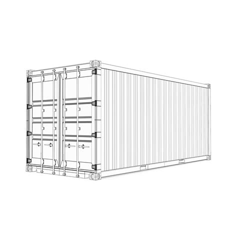 20 feet MSC standard shipping container 3D Model - FlatPyramid