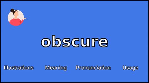 OBSCURE - Meaning and Pronunciation - YouTube