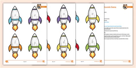 Phonics Level 2 Space Rocket Sounds Rocket Ships - Twinkl