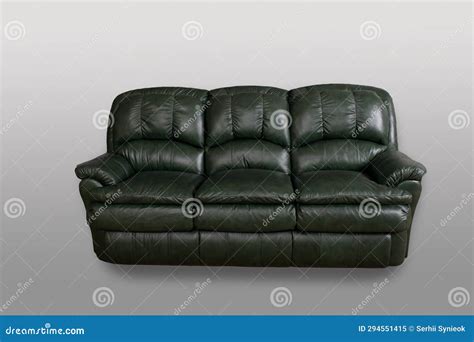 Green leather sofa stock image. Image of wood, hardwood - 294551415