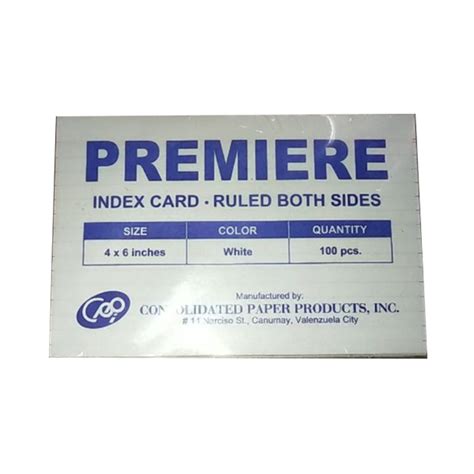 Premiere Index Card 1/4" 100's | OfficeWorks.ph