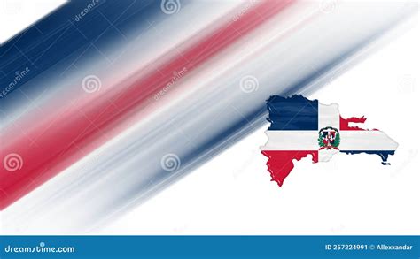 Map of Dominican Republic, Flag Map Stock Illustration - Illustration of north, border: 257224991