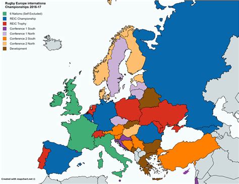 Map of the Restructured Rugby Europe international championships 2016 ...