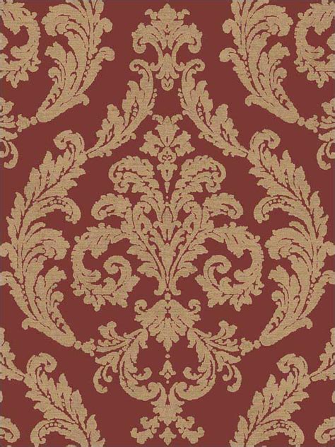 Damask Red and Gold Wallpaper G67612 by Galerie Wallpaper