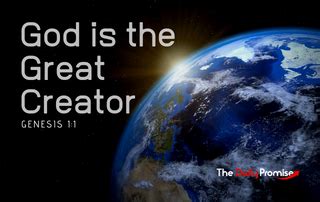 God is the Great Creator | The Daily Promise