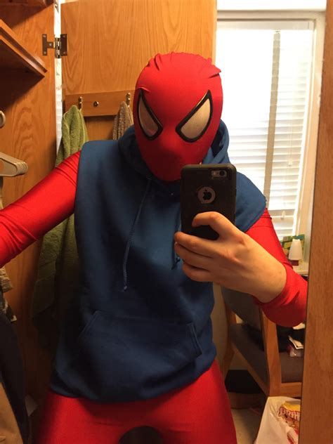 I know it’s not perfect but here’s my Scarlet Spider costume! : r/Spiderman