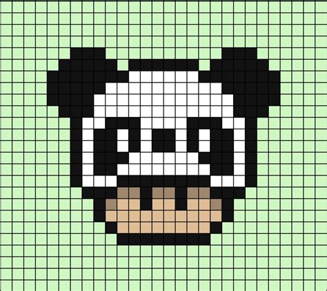 Panda Mushroom Pixel Art | Dibujos en cuadricula, Dibujos bonitos ...