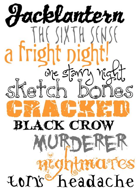10 free halloween fonts for you - Color Me Meg