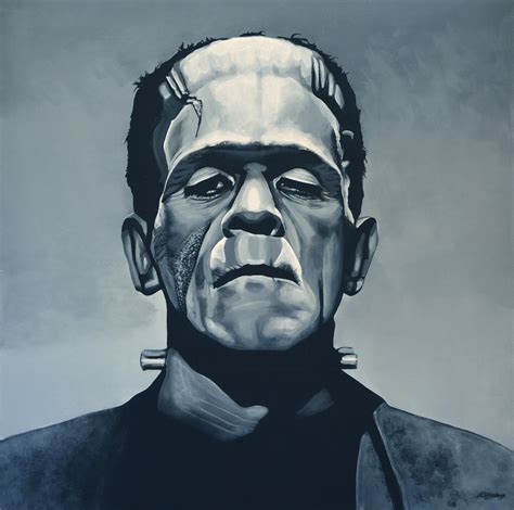 Boris Karloff As Frankenstein Painting by Paul Meijering