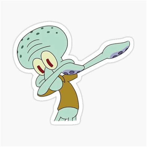 "squidward dab" Sticker for Sale by james-heath | Redbubble