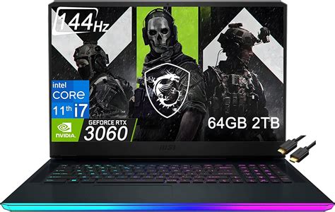 Buy 2022 MSI GE76 Raider 17.3" 144Hz (Intel 8-Core i7-11800H, 64GB RAM, 2TB PCIe SSD, RTX 3060 ...