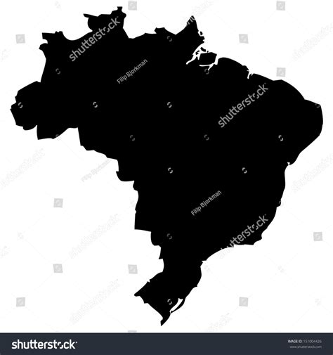 High Detailed Vector Map Brazil Stock Vector (Royalty Free) 151004426 ...