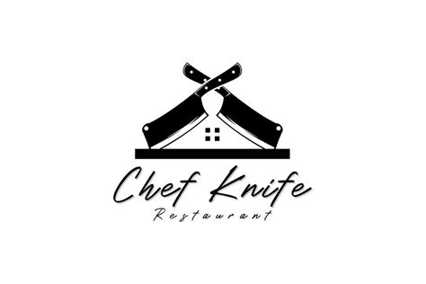 Vector silhouette of chef knife with house shape for master chef logo design 27739992 Vector Art ...