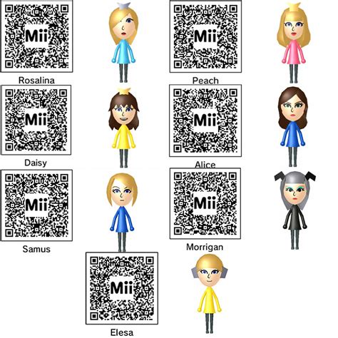 3DS Miis + QR Codes by EbonNekoXIII on DeviantArt