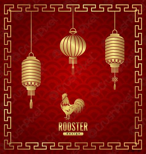 Oriental Banner for Chinese New Year Rooster - stock vector 1481135 | Crushpixel