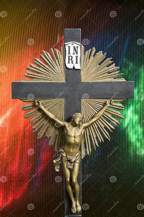 Jesus Christ INRI on the Cross Stock Illustration - Illustration of divine, history: 259154956