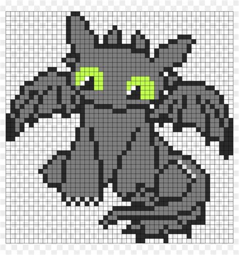 Cutie How To Train Your Dragon Toothless Perler Bead - Toothless Pixel Art Grid, HD Png Download ...