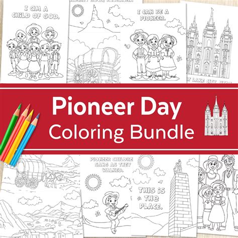 Pioneer Children Coloring Pages