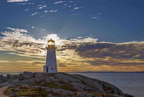 Peggy's Cove Lighthouse in Nova Scotia, Canada