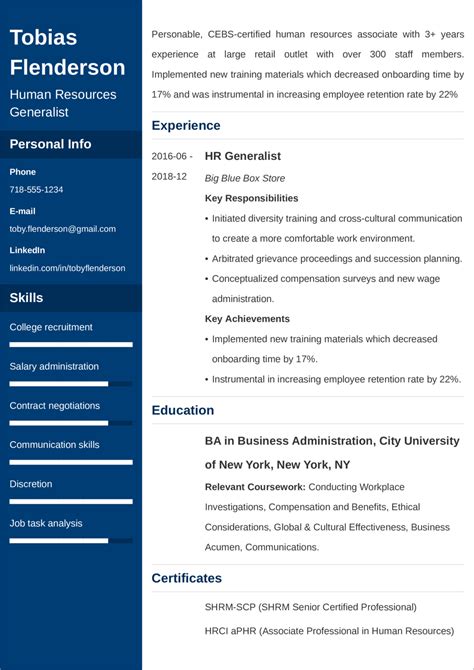 Free 6+ Human Resource Resumes - Free Samples , Examples & Format Resume / Curruculum Vitae ...