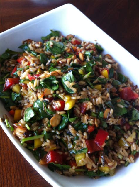 Spinach & Rice Salad | Delicious salads, Spinach rice, Vegetarian recipes