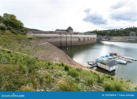 Edersee Dam in Germany with Low Water Level Stock Photo - Image of eder, building: 195208004