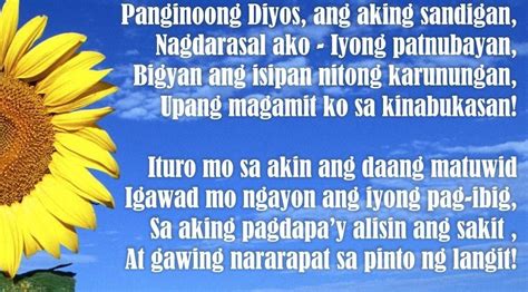 Short Filipino opening and closing prayer - Brainly.ph