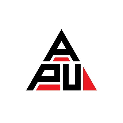 APU triangle letter logo design with triangle shape. APU triangle logo design monogram. APU ...