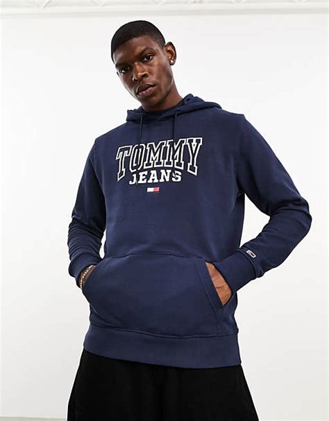 Tommy Jeans graphic hoodie in blue | ASOS