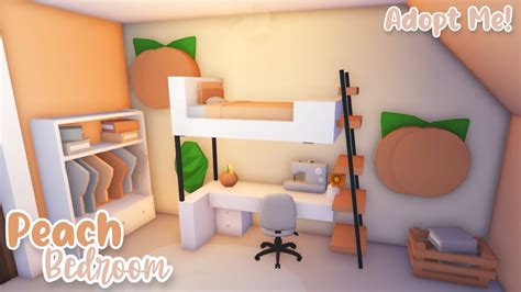 Aesthetic Peach Bedroom 🍑 | Adopt Me Speed Build! ROBLOX - YouTube