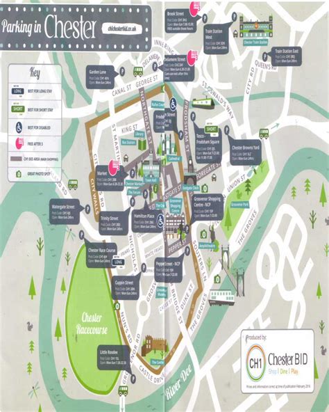 Chester Tourist - Chester Parking Map