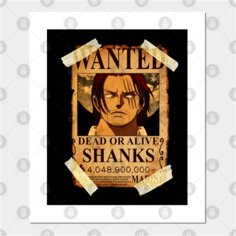 Vintage One PIece Bounty Shanks Poster - One Piece Anime - Posters and Art Prints | TeePublic