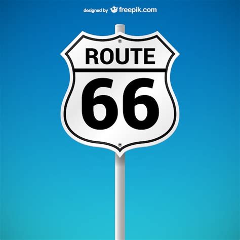 Free Vector | Route 66 sign