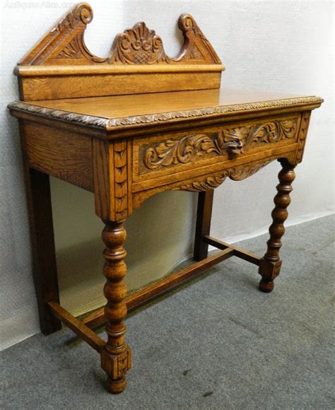 Carved Oak Hall Table - Antiques Atlas