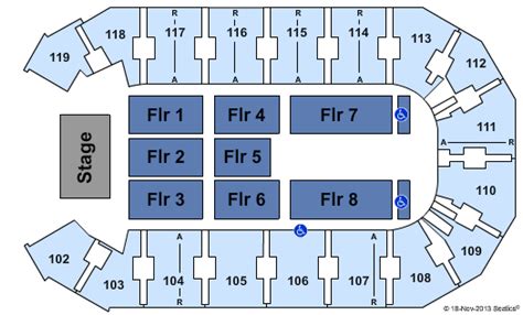 Independence Events Center Seating Chart: End Stage