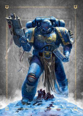 'Ultramarine Battle Brother' Poster, picture, metal print, paint by ...