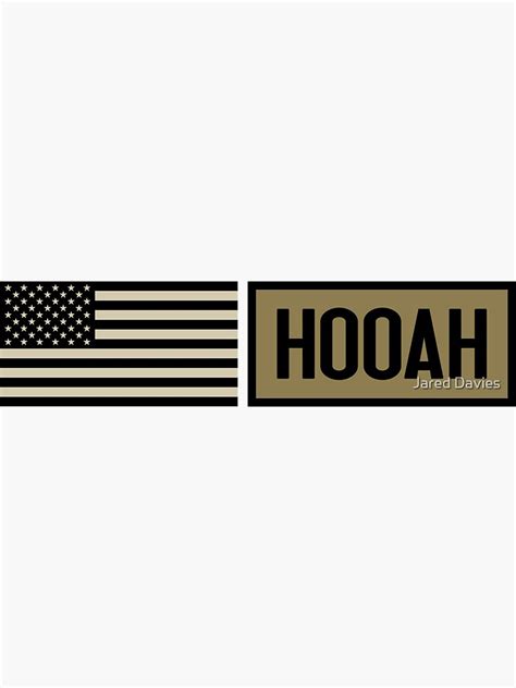 "Military: Hooah" Sticker for Sale by MilitaryCandA | Redbubble