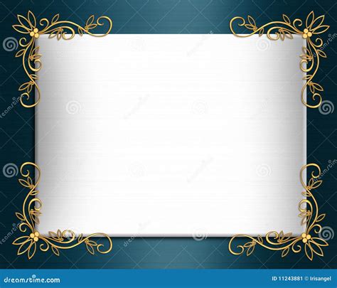 Wedding Invitation Border Elegant Satin Stock Illustration - Image ...