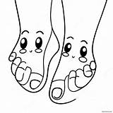 Cute Cartoon Feet Coloring Page 28264 22807 sketch template