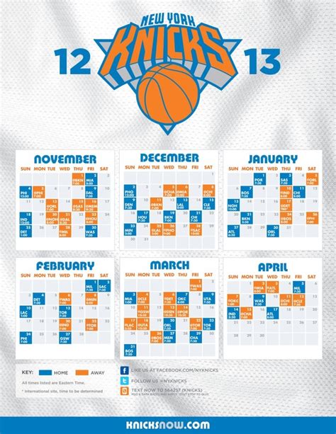 Knicks 2012-2013 Schedule | New york knicks, Knicks, I love ny