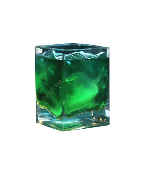 A Small Square Glass Of Dark Green Liquid Above The Water When It Rains, Dark Green Water, Dark ...