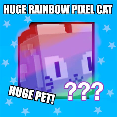 Huge Rainbow Pixel Cat Pet Simulator X