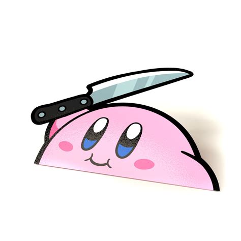 Kirby With a Knife Peeker Sticker Decals for Car Laptop - Etsy Canada