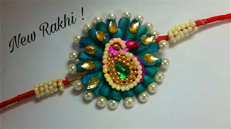 DIY Peacock Rakhi making ideas || How to make beautiful Rakhi at home ...