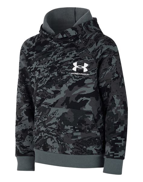 Under Armour Older Boys Rival Fleece ABC Camo Hoodie - Grey | Life ...